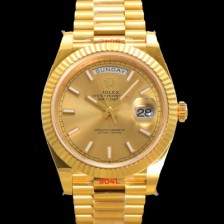 미러급 로렉스 남성용 데이데이트 m228238-0003 18K 옐로우골드 40mm 오토매틱 Cal.3255 타입 샴페인 다이얼 rol5299 Ⅳ