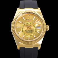 미러급 로렉스 남성용 스카이더웰러 m336238-0001 18K 옐루골드 42mm 오토매틱 Cal.9002 타입 우레탄줄 골드 다이얼 rol5311 Ⅳ