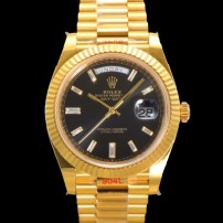 미러급 로렉스 남성용 데이데이트 m228238-0004 18K 옐로우골드 40mm 오토매틱 Cal.3255 타입 블랙 다이얼 rol5301 Ⅳ