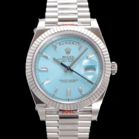 미러급 로렉스 남성용 데이데이트 m228236-0006 40mm 오토매틱 Cal.3255 타입 아이스 블루 다이얼 rol5303 Ⅳ