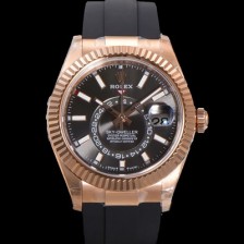 미러급 로렉스 남성용 스카이더웰러 m336235-0004 18K 로즈골드 42mm 오토매틱 Cal.9002 타입 우레탄줄 그레이 다이얼 rol5314 Ⅳ