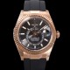 미러급 로렉스 남성용 스카이더웰러 m336235-0004 18K 로즈골드 42mm 오토매틱 Cal.9002 타입 우레탄줄 그레이 다이얼 rol5314 Ⅳ