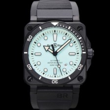 미러급 벨엔로즈 남성용 인스트루먼트03 BR03A-D-LM-CESRB 오토매틱 9015타입 42mm 세라믹 우레탄줄 블루 다이얼 bel4111 Ⅳ