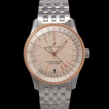 미러급 브라이틀링 남성용 네비타이머 U17325211G1A1 크로노그래프 오토매틱 2824타입 38mm 메탈줄 화이트 다이얼 bre6027 Ⅳ