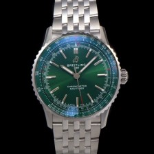 미러급 브라이틀링 남성용 네비타이머 A17329371L1A1 크로노그래프 오토매틱 2824 타입 41mm 메탈줄 그린 다이얼 bre6038 Ⅳ