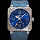미러급 벨엔로즈 남성용 인스트루먼트03 BR0393-BLU-STSCA 오토매틱 2836타입 42mm 우레탄줄 블루 다이얼 bel4117 Ⅳ