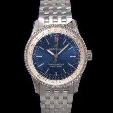 미러급 브라이틀링 남성용 네비타이머 A17325211C1A1 크로노그래프 오토매틱 2824타입 38mm 메탈줄 블루 다이얼 bre6025 Ⅳ