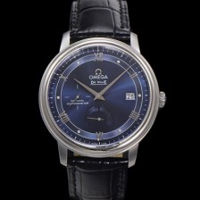 미러급 오메가 남성용 드빌 424.13.40.21.03.002 프레스티지 코-액시얼 39.5mm 오토매틱 Cal.2627 타입 빈티지 블루 다이얼 omg0169 Ⅳ