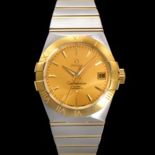 미러급 오메가 남성용 컨스틀레이션 123.20.38.21.08.001 18k 옐로우골드 38mm 오토매틱 8500타입 샴페인 다이얼 omg0160 Ⅳ