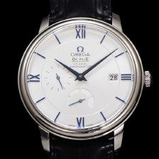 미러급 오메가 남성용 드빌 424.53.40.21.04.001 프레스티지 코-액시얼 39.5mm 오토매틱 Cal.2627 타입 화이트 다이얼 omg0173 Ⅳ