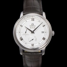 미러급 오메가 남성용 드빌 424.13.40.21.02.004 프레스티지 코-액시얼 39.5mm 오토매틱 Cal.2627 타입 빈티지 실버 실크 다이얼 omg0166 Ⅳ