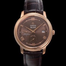 미러급 오메가 남성용 드빌 424.23.40.21.13.001 프레스티지 코-액시얼 39.5mm  18K 로즈골드 오토매틱 Cal.2627 타입 빈티지 브라운 다이얼 omg0174 Ⅳ