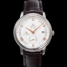 미러급 오메가 남성용 드빌 424.13.40.21.02.001 프레스티지 코-액시얼 39.5mm 오토매틱 Cal.2627 타입 빈티지 실버 다이얼 omg0164 Ⅳ