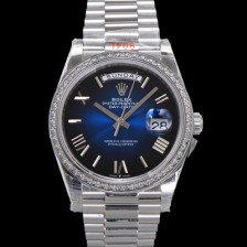 미러급 로렉스 남성용 New 데이데이트 플래티넘 m228396tbr-0042 무게187g 40mm 오토매틱 Cal.2836-2 타입 블루 옴브레 다이얼 rol5394 Ⅳ