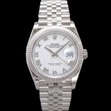 미러급 로렉스 남성용 904L스틸!! 신형 데이저스트 36mm II m126234-0025 오토매틱 Cal.3235 무브먼트 로마인덱스 화이트 다이얼 rol5385 Ⅳ