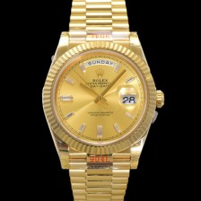 미러급 로렉스 남성용 New 데이데이트 m228238-0005 무게187g 18K 옐로우골드 40mm 오토매틱 Cal.2836-2 타입 샴페인 바게트 다이얼 rol5395 Ⅳ