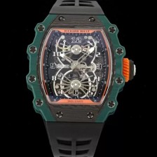 미러급 리차드밀레 남성용 RM21-02 투어빌론 포지드 카본 51mm 투르비용 무브먼트 스켈레톤 다이얼 ric0298 Ⅳ