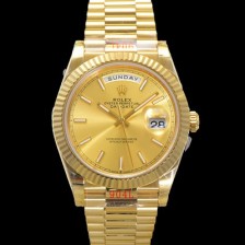 미러급 로렉스 남성용 New 데이데이트 m228238-0003 무게187g 18K 옐로우골드 40mm 오토매틱 Cal.2836-2 타입 샴페인 다이얼 rol5396 Ⅳ