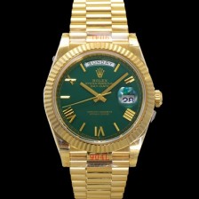 미러급 로렉스 남성용 New 데이데이트 m228238-0061 무게187g 18K 옐로우골드 40mm 오토매틱 Cal.2836-2 타입 그린 다이얼 rol5397 Ⅳ