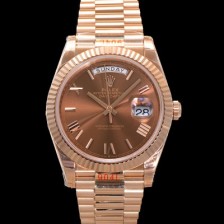 미러급 로렉스 남성용 New 데이데이트 m228235-0002 무게187g 18K 로즈골드 40mm 오토매틱 Cal.2836-2 타입 브라운 다이얼 rol5399 Ⅳ