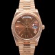 미러급 로렉스 남성용 New 데이데이트 m228235-0002 무게187g 18K 로즈골드 40mm 오토매틱 Cal.2836-2 타입 브라운 다이얼 rol5399 Ⅳ