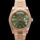 미러급 로렉스 남성용 New 데이데이트 m228235-0025 무게187g 18K 로즈골드 40mm 오토매틱 Cal.2836-2 타입 올리브 로마 다이얼 rol5400 Ⅳ