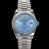 미러급 로렉스 남성용 New 데이데이트 m128236-0009 무게173g 플래티넘 프레지던트 36mm 오토매틱 Cal.2836-2 타입 아이스 블루 바게트 다이얼 rol5411 Ⅳ