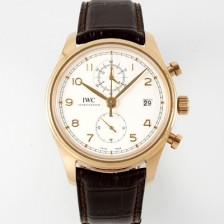 미러급 아이더블유씨 남성용 포루투기즈 IW390301 18k 로즈골드 42mm 크로노그래프 오토매틱 무브먼트 화이트 다이얼 iwc4096 Ⅳ