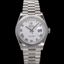 미러급 로렉스 남성용 New 데이데이트 m128236-0017 무게173g 플래티넘 프레지던트 36mm 오토매틱 Cal.2836-2 타입 화이트 다이얼 rol5412 Ⅳ