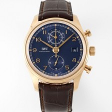 미러급 아이더블유씨 남성용 포루투기즈 IW390305 18k 로즈골드 42mm 크로노그래프 오토매틱 무브먼트 블루 다이얼 iwc4097 Ⅳ