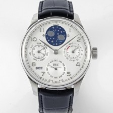 미러급 아이더블유씨 남성용 포루투기즈 IW503406 퍼페추얼 캘린더 더블 문 플래티넘 44mm 오토매틱 무브먼트 화이트 다이얼 iwc4104 Ⅳ