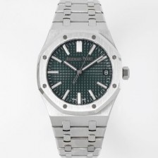 미러급 오데마피게 남성용 로얄오크 셀프와인딩 15510ST.OO.1320ST.09 41mm 오토매틱 Cal.4302 무브먼트 그린 와플 다이얼 aud6545 Ⅳ