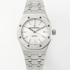 미러급 오데마피게 남성용 하이엔드 15450ST 로얄오크 37mm 오토매틱 Cal.3120무브먼트 실버 와플 다이얼 aud6522 Ⅳ