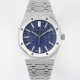 미러급 오데마피게 남성용 로얄오크 셀프와인딩 15510ST.OO.1320ST.06 41mm 오토매틱 Cal.4302 무브먼트 블루 와플 다이얼 aud6546 Ⅳ