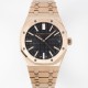 미러급 오데마피게 남성용 로얄오크 셀프와인딩 15510OR.OO.D002CR.02 18K 로즈골드 41mm 오토매틱 Cal.4302 무브먼트 블랙 와플 다이얼 aud6549 Ⅳ