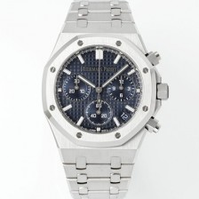 미러급 오데마피게 남성용 로얄오크 26240ST.OO.1320ST.05 크로노그래프 41mm 오토매틱 Cal.4401 무브먼트 블루 와플 다이얼 aud6552 Ⅳ