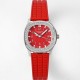 미러급 파텍필립 여성용 아쿠아넛 5067A 35.6mm 스위스 쿼츠 E23-250 S C 무브먼트 레드 다이얼 pat2235 Ⅳ