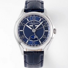 미러급 바쉐론콘스탄틴 남성용 피프티식스 4000E/000A-B548 컴플리트 캘린더 문페이즈 오토매틱 2460 QCL/1 무브먼트 블루 다이얼 vac1172 Ⅳ