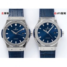 미러급 휴블렛 남성용 클래식 퓨전 542.NX.7170.LR 42mm 오토매틱 2892 타입 가죽/러버 믹스 블루 다이얼 hub2136 Ⅳ