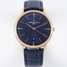 미러급 바쉐론콘스탄틴 남성용 패트리모니 85180/000R-B515 셀프 와인딩 드레스 워치!! 18K 로즈골드 케이스 블루 다이얼 오토매틱 무브먼트 vac1162 Ⅳ