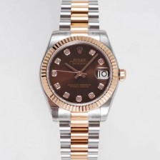 미러급 로렉스 여성용 데이져스트 178271 플루티드 18k 로즈골드 31mm 오이스터 오토매틱 2236타입 브라운 다이얼 rol5442 Ⅳ